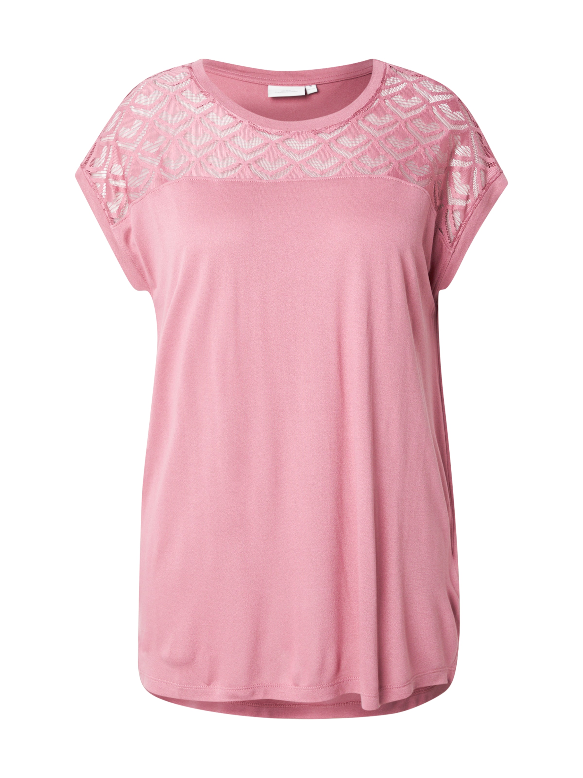 rozā ONLY Carmakoma T-Krekls 'CARFLAKE': no priekšpuses