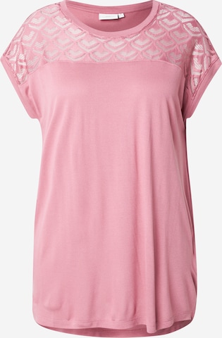 ONLY Carmakoma T-Shirt 'CARFLAKE' in Pink: Vorderseite