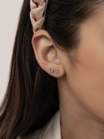 Hey Happiness Ohrringe 'Green Daisy' in Gold