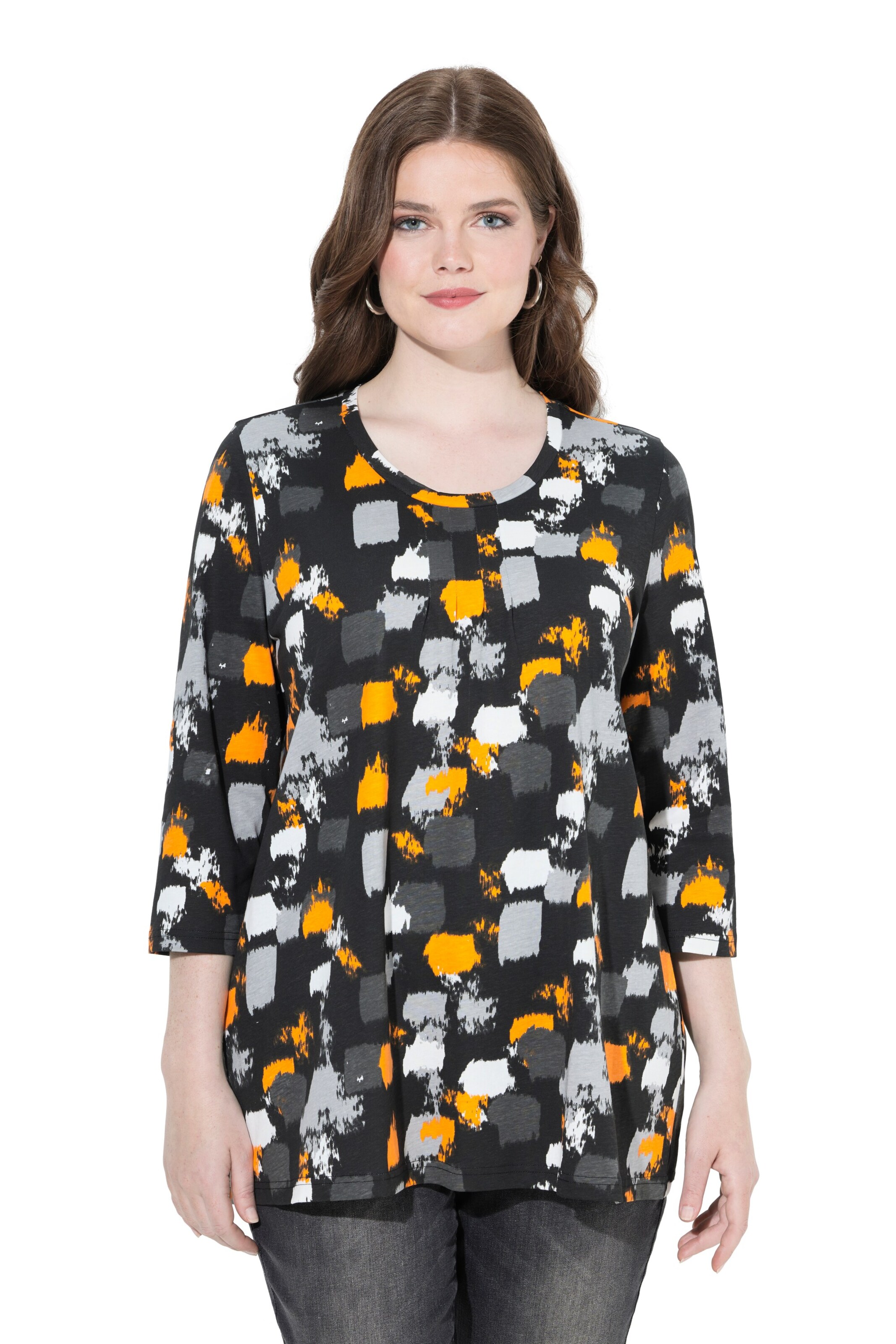 Ulla Popken Shirt in Zwart: voorkant