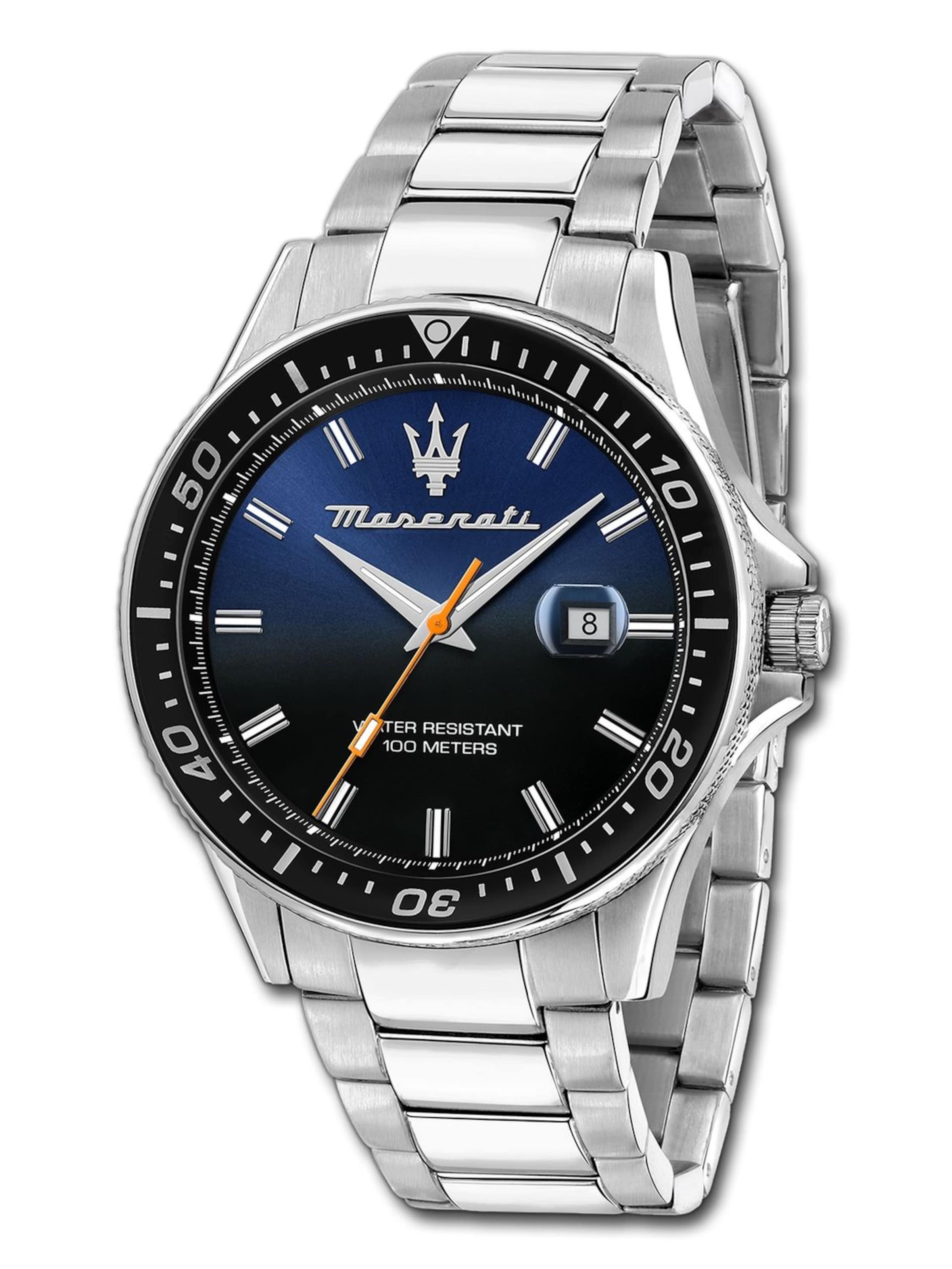 Maserati Analoog horloge in Zilver: voorkant