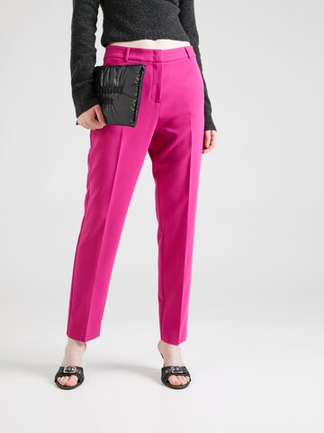Coupe slim Pantalon à plis COMMA en rose : devant