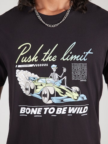 JACK & JONES - Camiseta 'JJTRACK SKULL' en negro