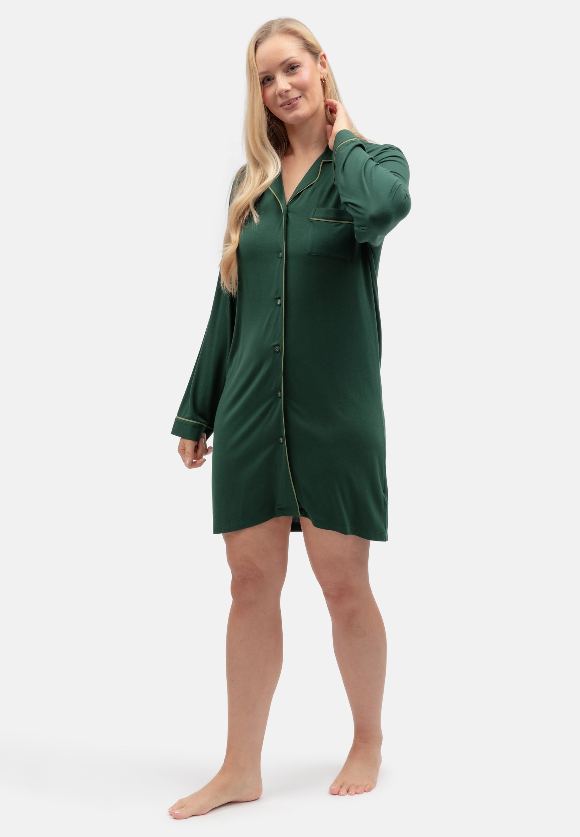 Camicia da notte 'EMBER' di Cyberjammies in verde