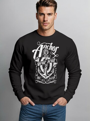 Neverless Sweatshirt 'Anker Soul' in Black