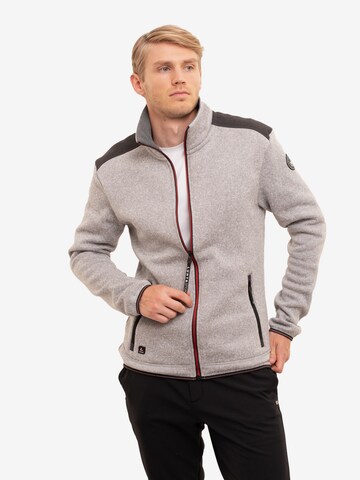 LUHTA Athletic Fleece Jacket 'Ahola' in Grey: front