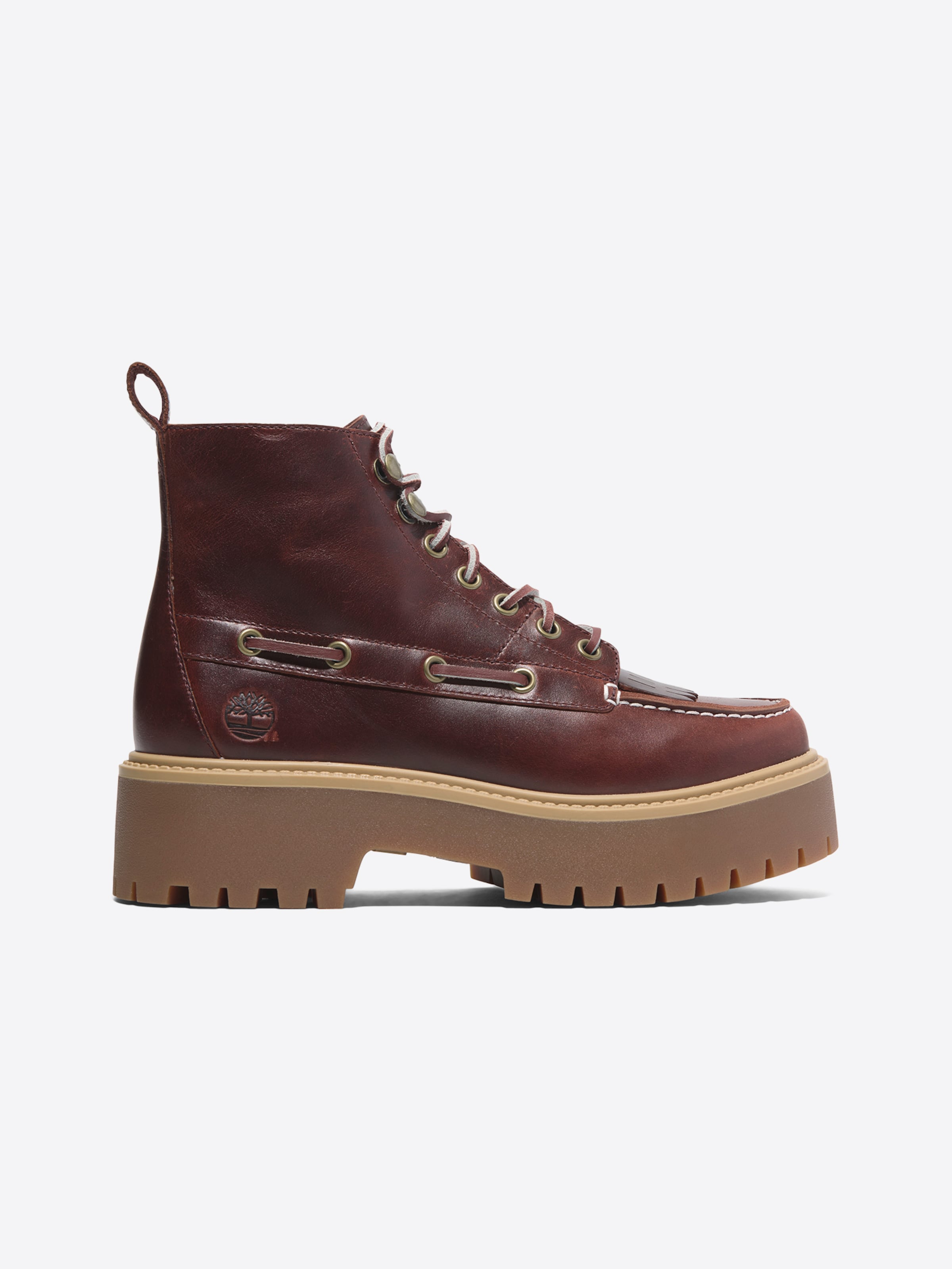 TIMBERLAND Lace up bootie in Burgundy ABOUT YOU