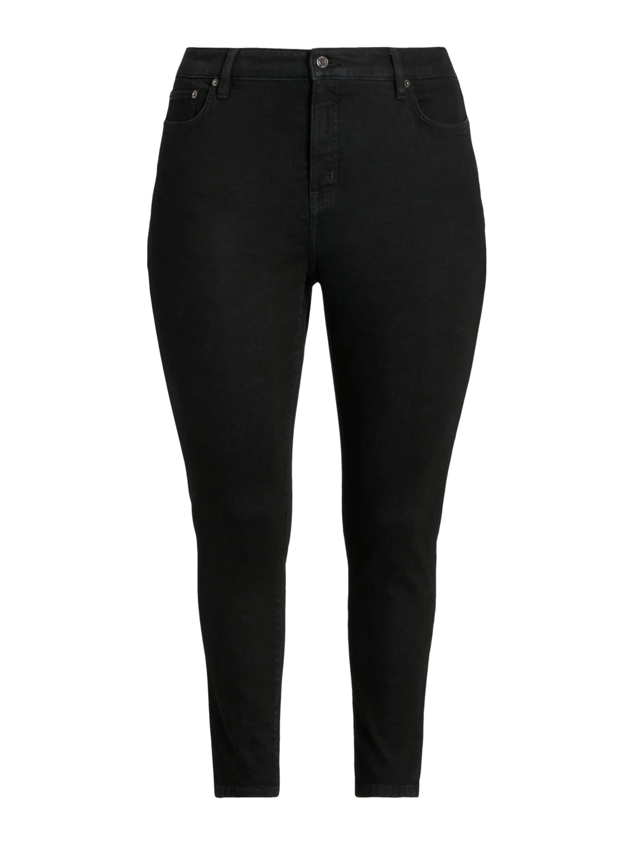 Lauren Ralph Lauren Plus Скинни Джинсы в Черный: спереди