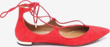 Aquazzura Flats & Loafers in 39 in Red: front