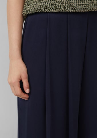 Wide Leg Pantalon à pince s.Oliver en bleu