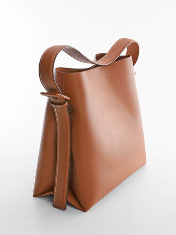 MANGO Shoulder Bag 'Lucia' in Brown: front