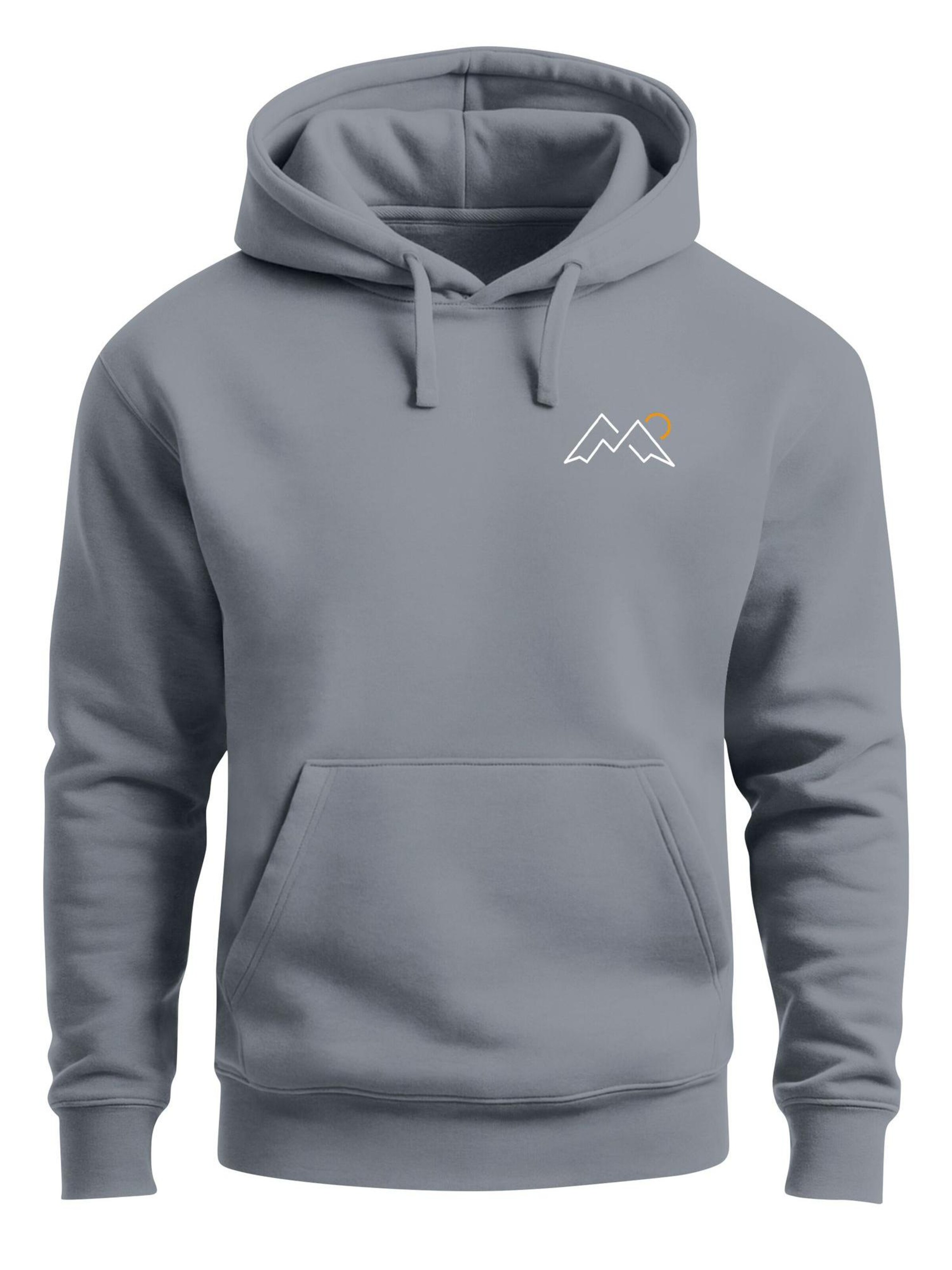 Neverless Sweatshirt 'Mountain Lineart' in Grey