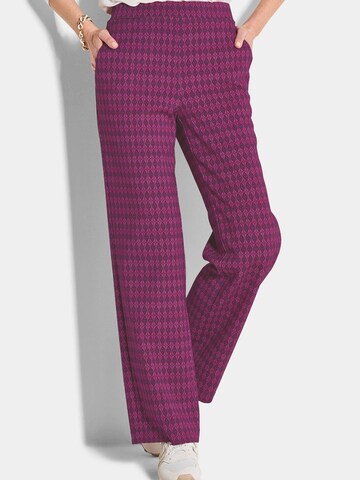 Goldner Wide leg Trousers 'Vera' in Pink: front