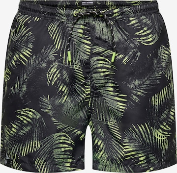 Only & Sons Swimming shorts 'Ted' in Black: front