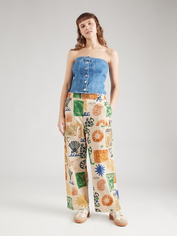Free People - Pierna ancha Pantalón 'SEASIDE' en beige