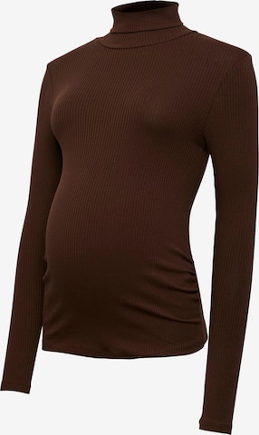 Pieces Maternity Shirt 'KITTE' in Brown: front