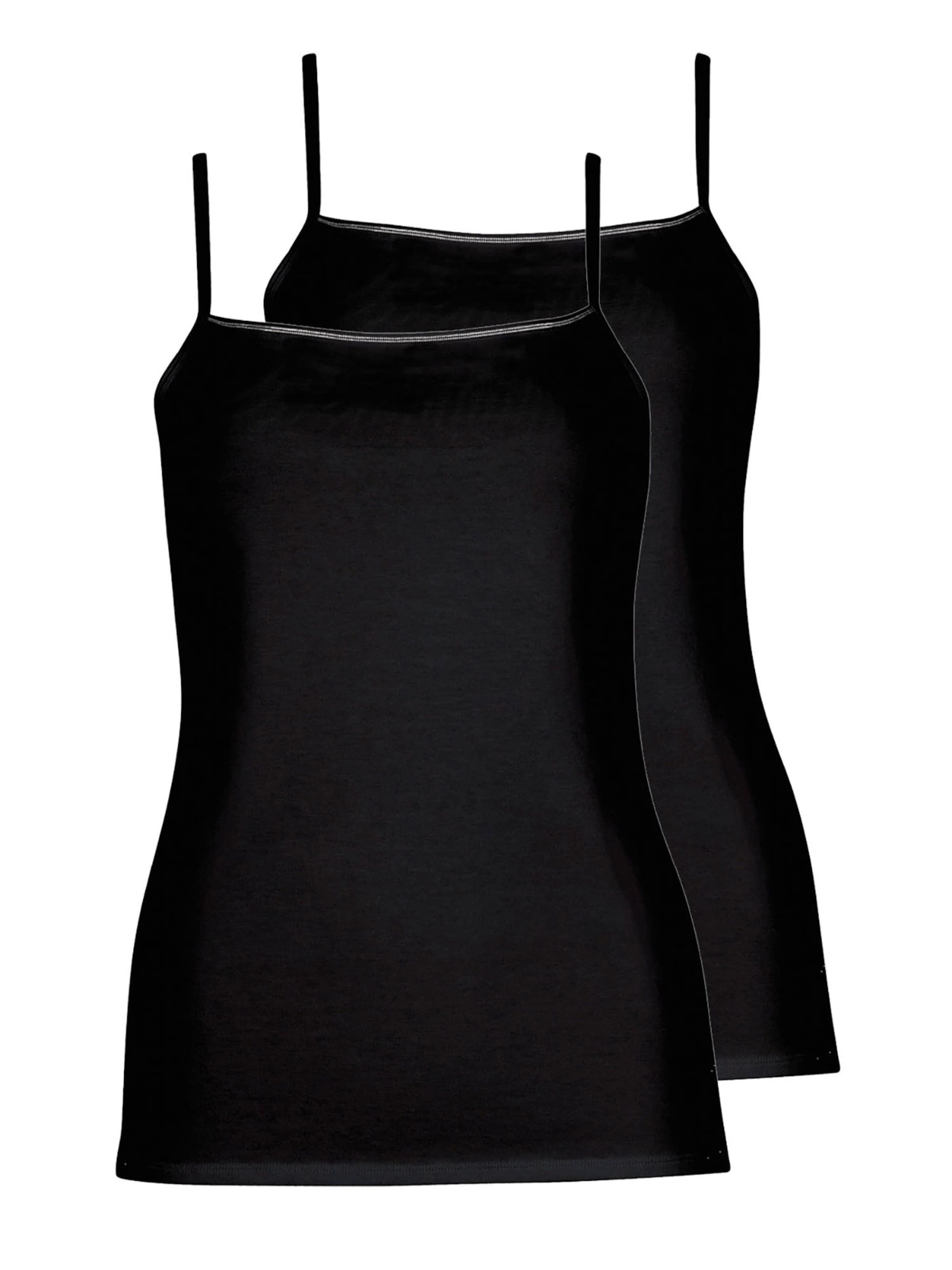 Lisca Unterhemd 'Emma'‌‌‌‌‌‌‌‌‌ in Schwarz: Vorderseite