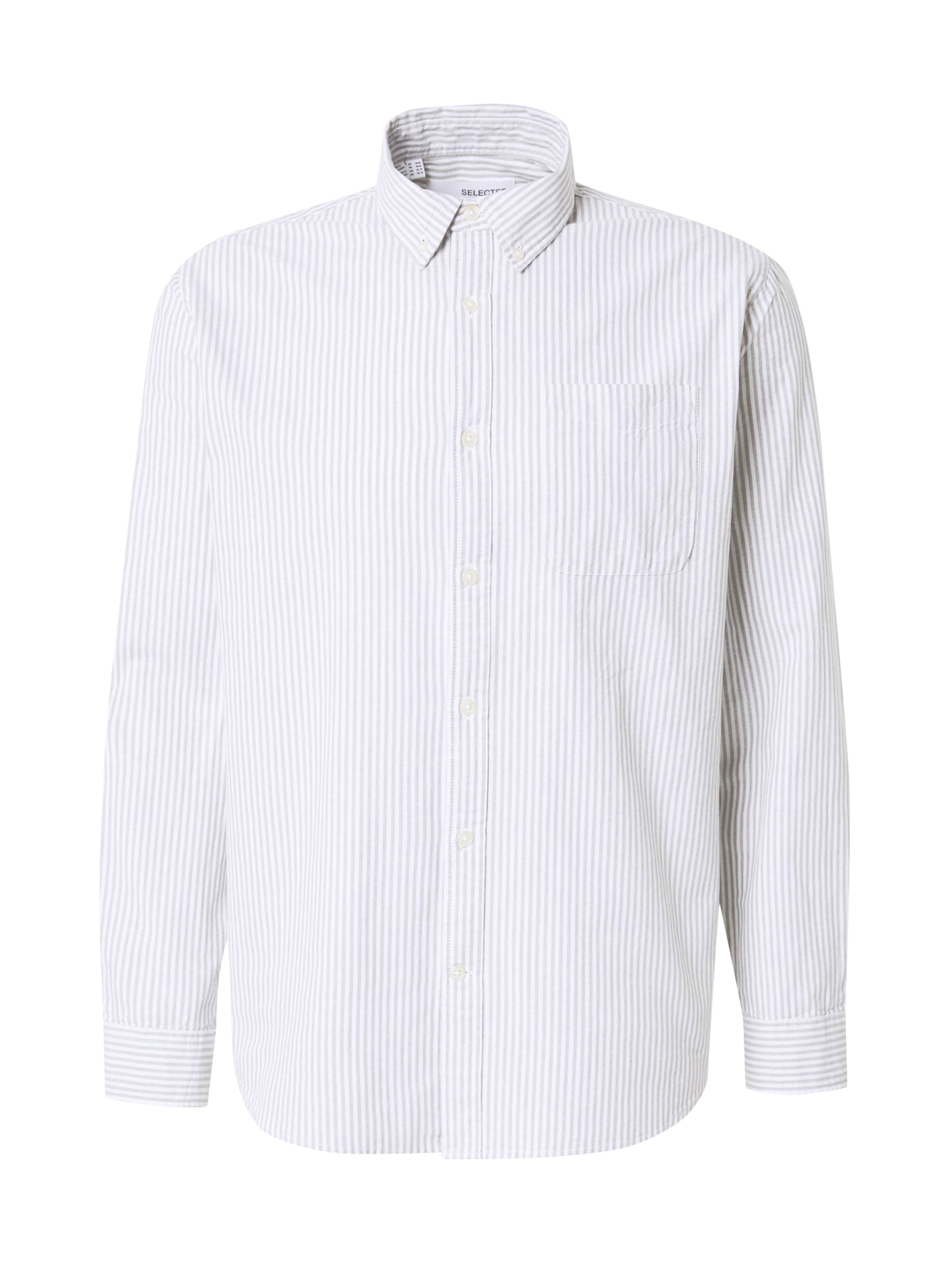 SELECTED - Ajuste regular Camisa 'SLHMAT' en gris: frente
