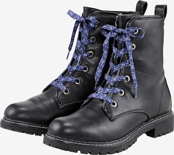 SHEEGO Lace-Up Ankle Boots in Black