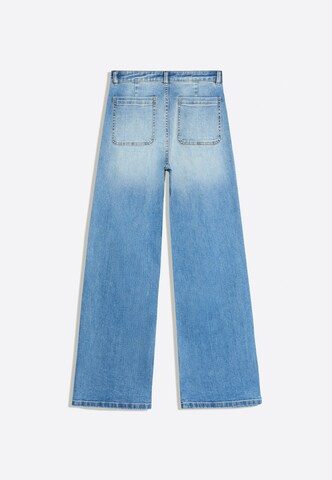 Wide Leg Jean Bershka en bleu