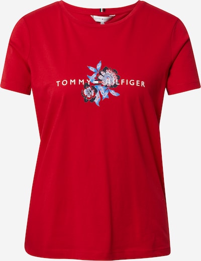 Tricou TOMMY HILFIGER pe navy / albastru deschis / roșu / alb, Vizualizare produs