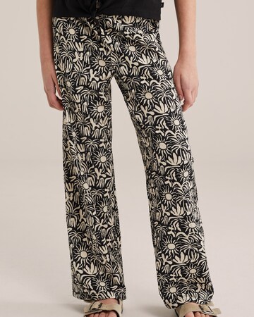 WE FashionWide Leg/ Široke nogavice Hlače - crna boja: prednji dio