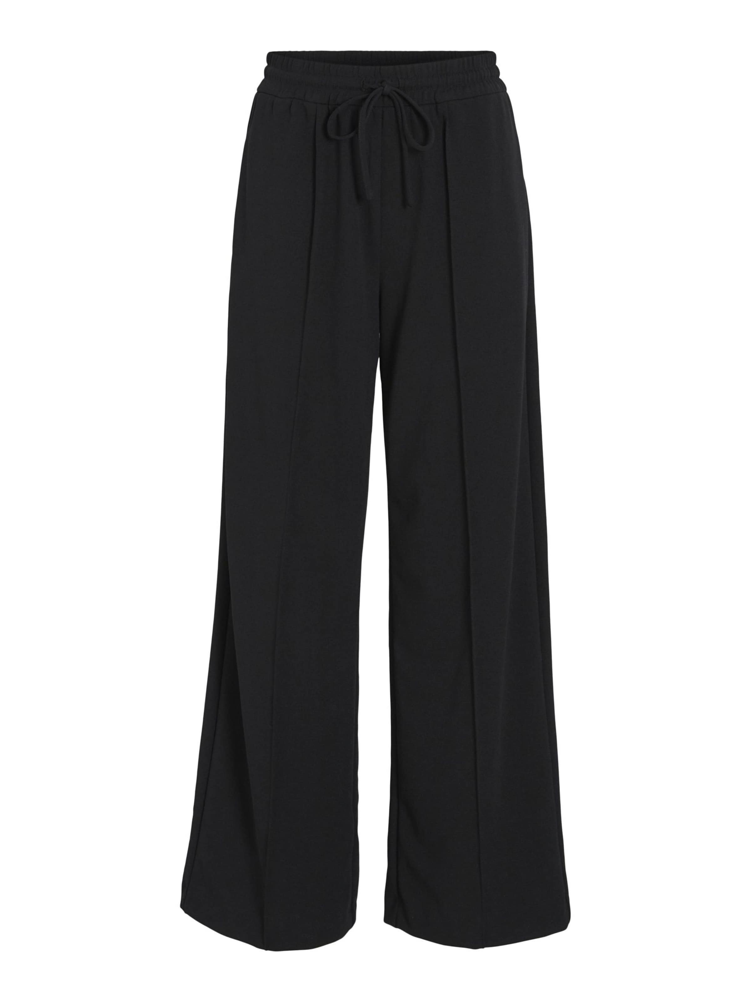 VILA Wide leg Pants 'VIClua' in Black: front