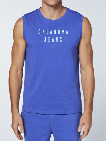 Oklahoma Jeans Shirt ' aus Jersey ' in Blue