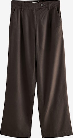 Wide Leg Pantalon à pince Next en marron : devant