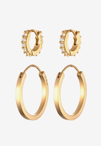 ELLI Ohrringe 'Creolen-Set' in Gold: Vorderseite
