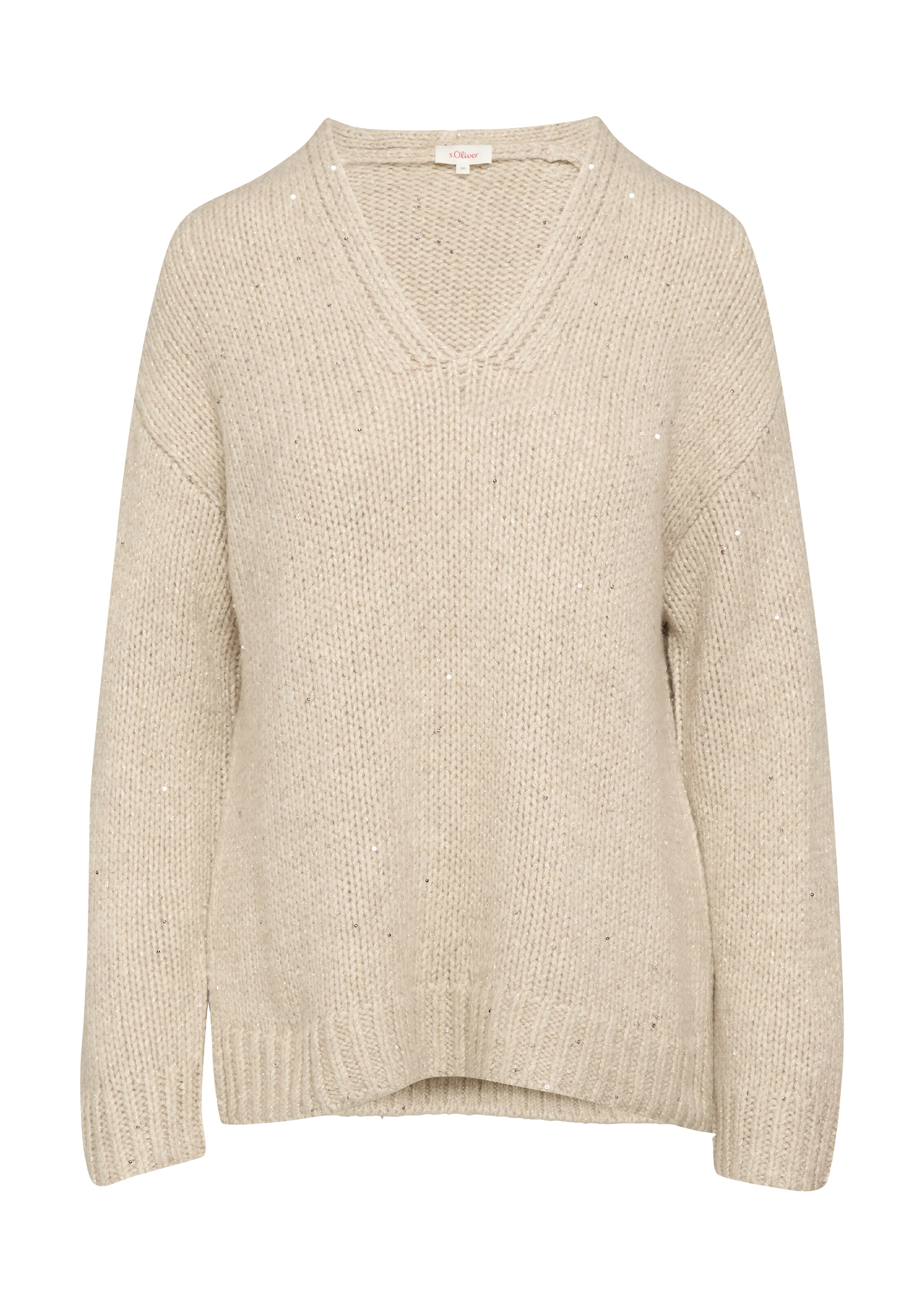 s.Oliver Trui in Beige: voorkant