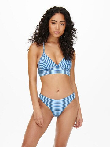 ONLY Triangle Bikini in Blue: front