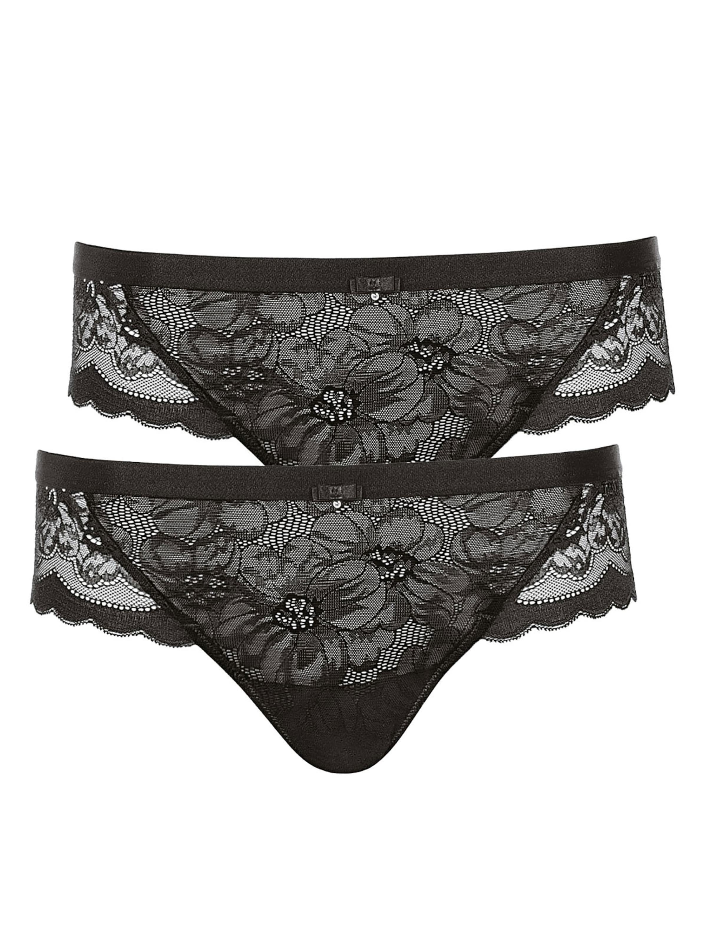 Lisca Slip 'Evelyn'‌‌‌‌‌‌ in Schwarz: Vorderseite