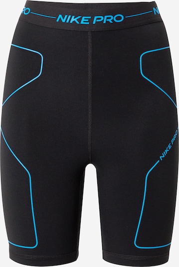 NIKE Sportske hlače u neonsko plava / crna, Pregled proizvoda