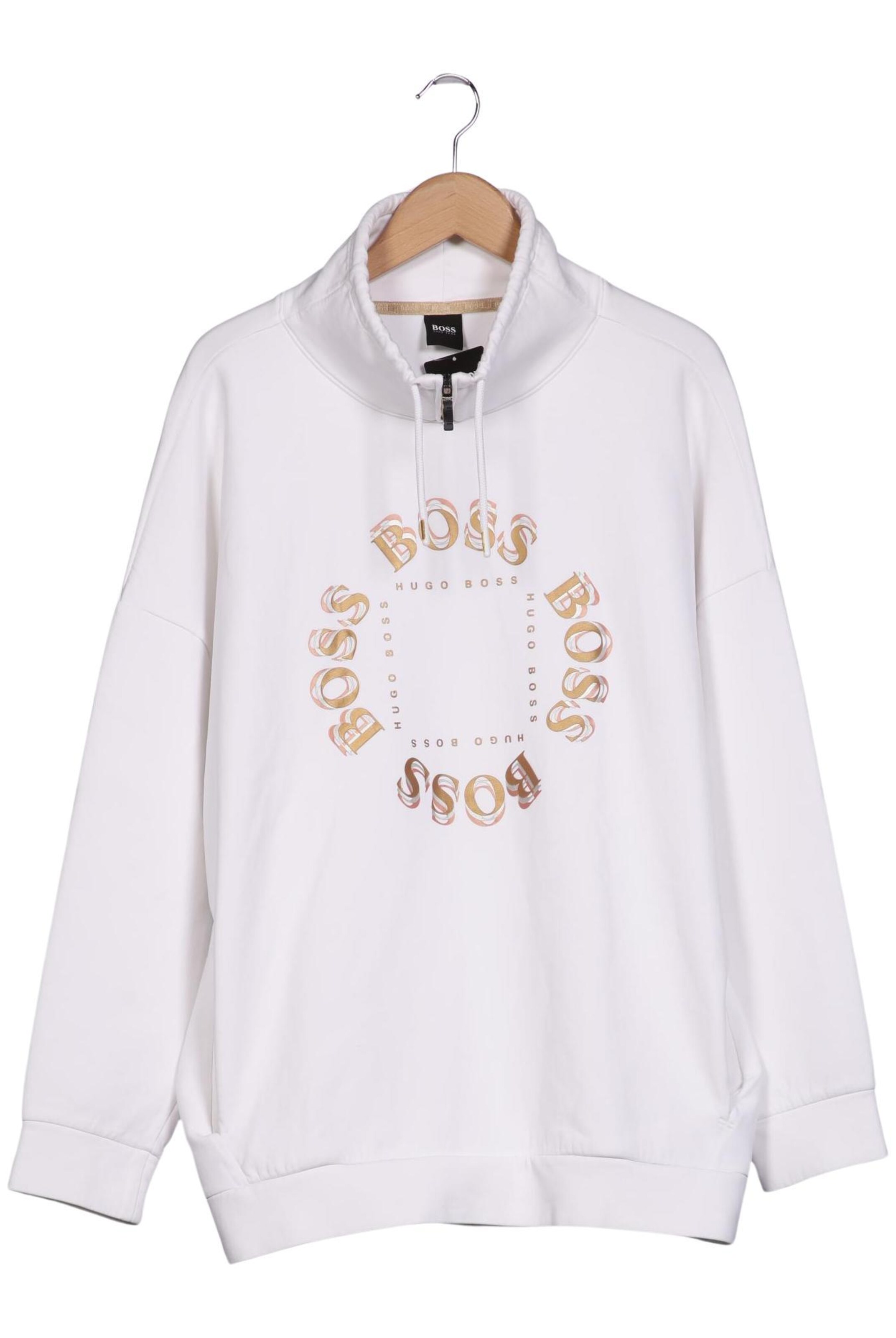 BOSS Black Sweatshirt & Zip-Up Hoodie in XL in White: front