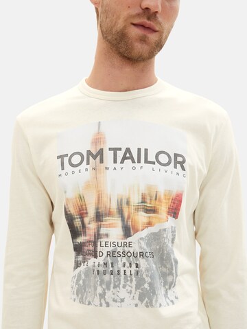 TOM TAILOR Shirt in Beige