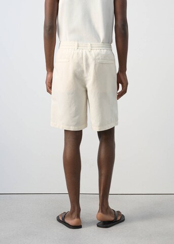 MANGO MAN Regular Pleat-Front Pants 'Bants' in White