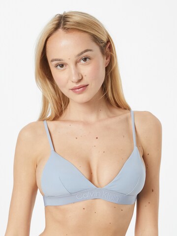 Calvin Klein Swimwear Triangel Bikinitop in Blau: predná strana