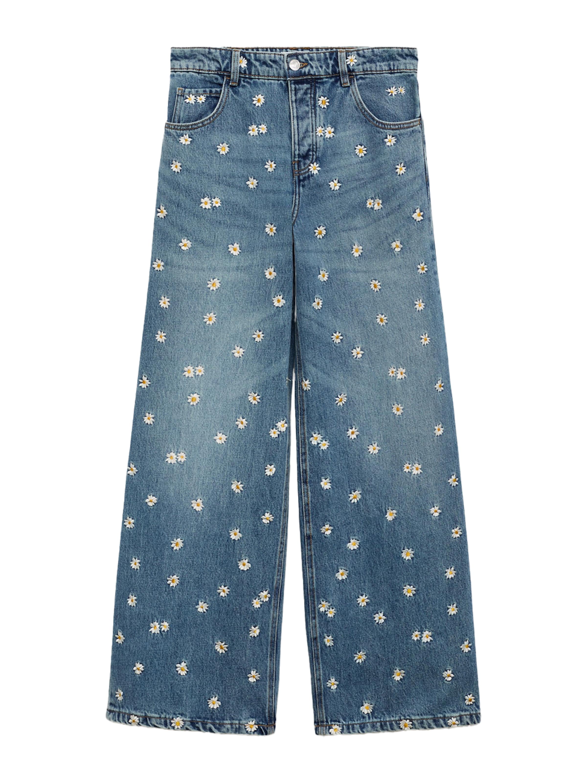 MANGO Wide Leg Jeans 'Massy' in Blau: Vorderseite