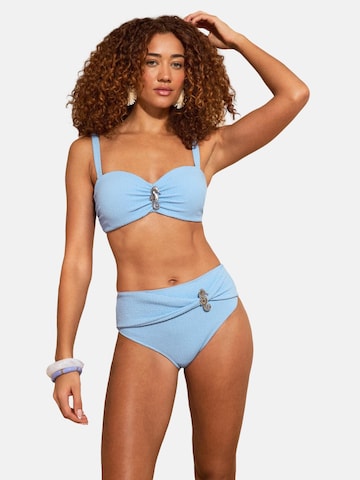 love & roses Μπαντό Τοπ μπικίνι σε μπλε: μπροστά