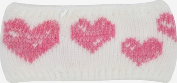 styleBREAKER Headband 'Strick Stirnband mit Herz Muster' in White: front