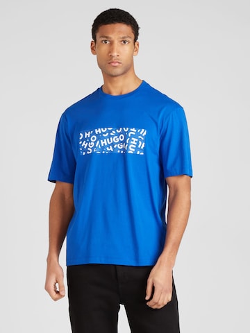 HUGO Koszulka 'Nalayo' w kolorze niebieski: przód