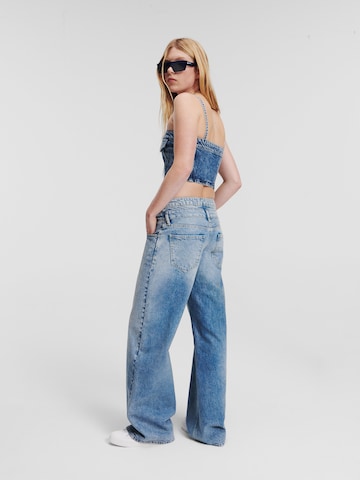 KARL LAGERFELD JEANS Широка кройка Дънки в синьо