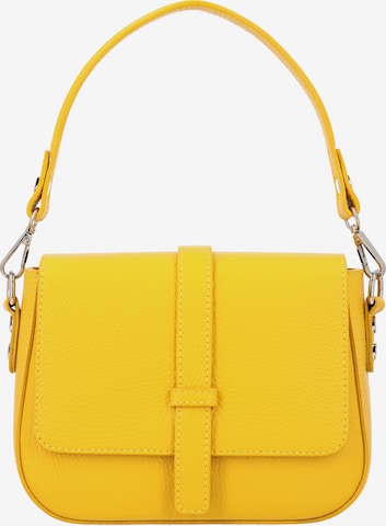 dzeltens faina Pleca soma: no priekšpuses