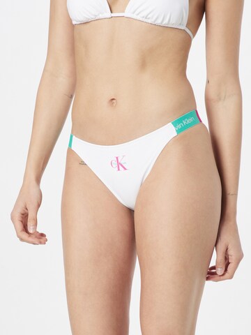 Calvin Klein Swimwear Bikiinipüksid 'CHEEKY', värv valge: eest vaates