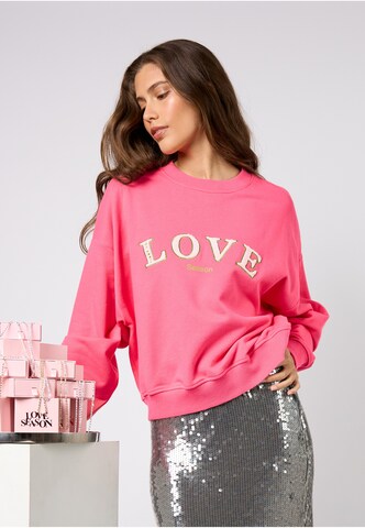 OH APRIL Sweatshirt 'Love' in Pink: Vorderseite