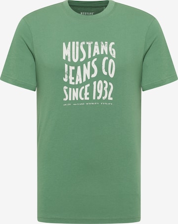 MUSTANG T-Shirt 'AUSTIN' in Grün: Vorderseite