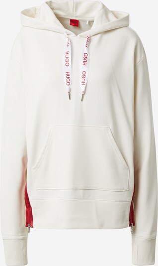 HUGO Sweatshirt 'Dreali' in creme / rot, Produktansicht