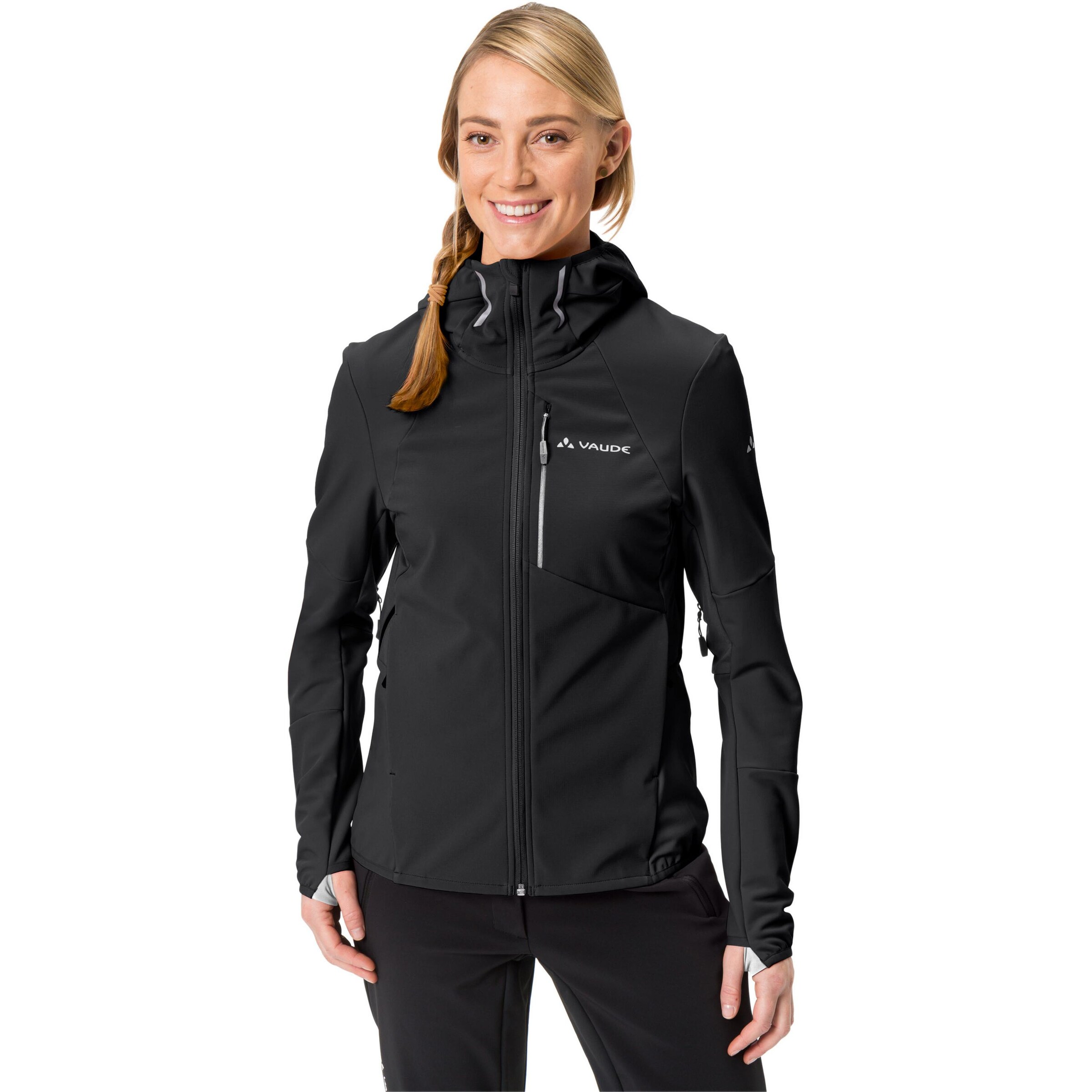 VAUDE Softshelljacke 'Larice IV' in Schwarz: Vorderseite