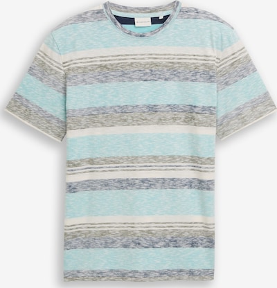 TOM TAILOR T-Shirt en gris chiné / vert / blanc cassé, Vue avec produit